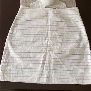 Loft Shimmer Shift Stripe Skirt
